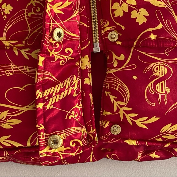 G-Unit Faux Fur Trim Hooded Long Sleeves Gold & Red Puffer Jacket Girl’s Size M - Picture 10 of 15